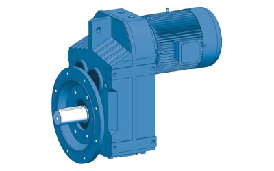 FF B5 Flange-mounted solid shaft parallel shaft helical gear unit